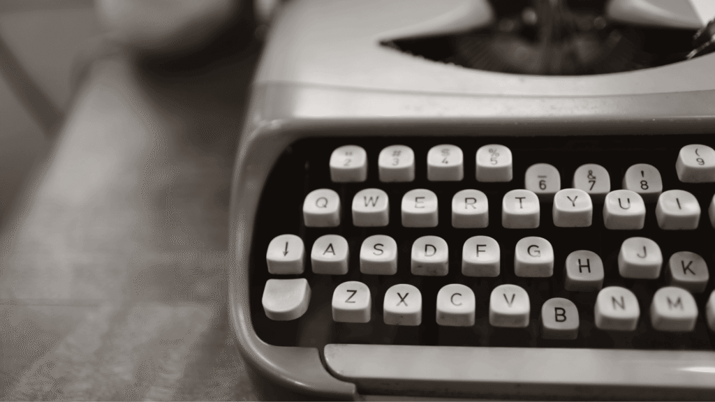 detalle de máquina de escribir