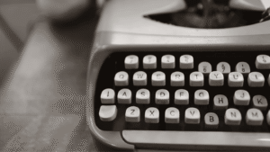 detalle de máquina de escribir
